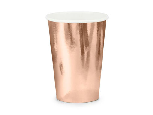 Picture of PAPER CUPS ROSE GOLD 220ML - 6 PACK